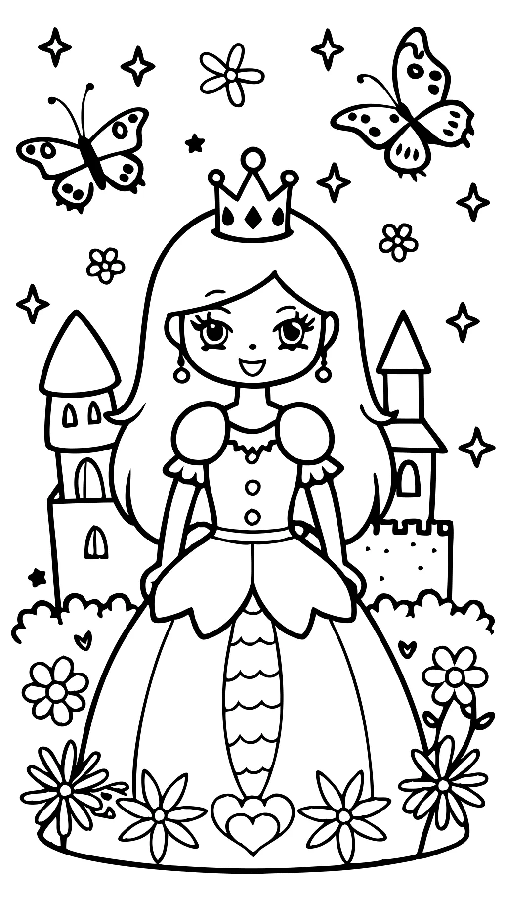 princesses coloring page